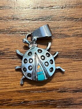 Vintage Sterling Lady bug pendant